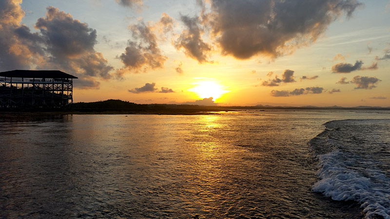 Siargao boardwalk sunset