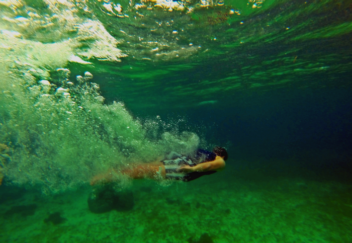 Plunging in Pandanon Island