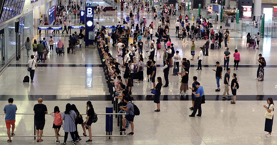 Hong Kong Airport Arrival Lobby